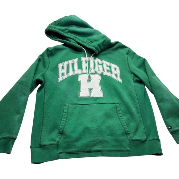 Tommy Hilfiger Other - Tommy Hilfiger Heavyweight Collegiate Logo Hoodie Men XXL Green
